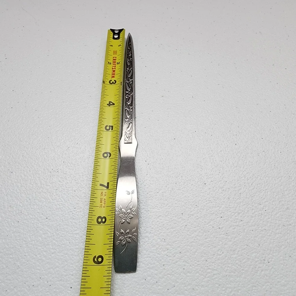 Vintage Japanese Ornate Stainless Steel Letter Opener 9 inch